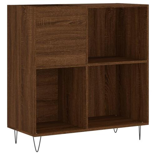 Vinylskab 84,5x38x89 cm konstrueret træ brun egetræsfarve