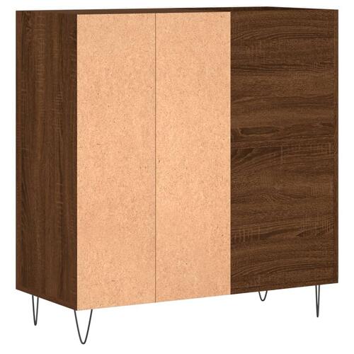 Vinylskab 84,5x38x89 cm konstrueret træ brun egetræsfarve