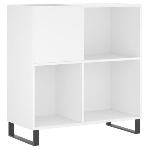 Vinylskab 84,5x38x89 cm konstrueret træ hvid