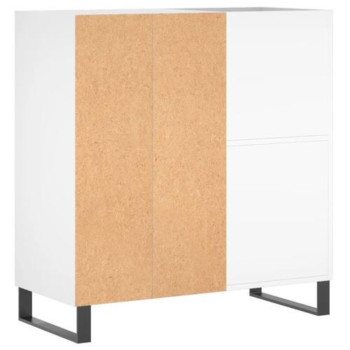 Vinylskab 84,5x38x89 cm konstrueret træ hvid