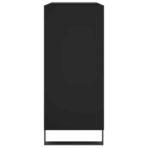 Vinylskab 84,5x38x89 cm konstrueret træ sort