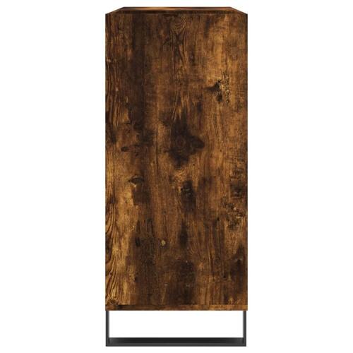 Vinylskab 84,5x38x89 cm konstrueret træ røget egetræsfarve