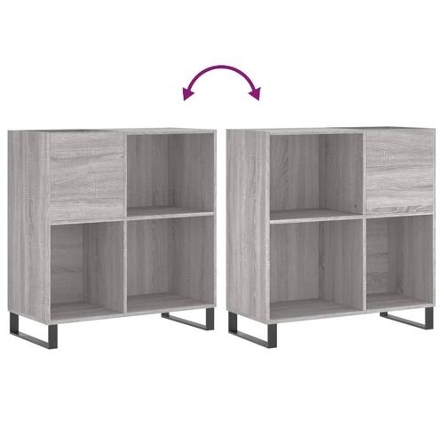 Vinylskab 84,5x38x39 cm konstrueret træ grå sonoma-eg