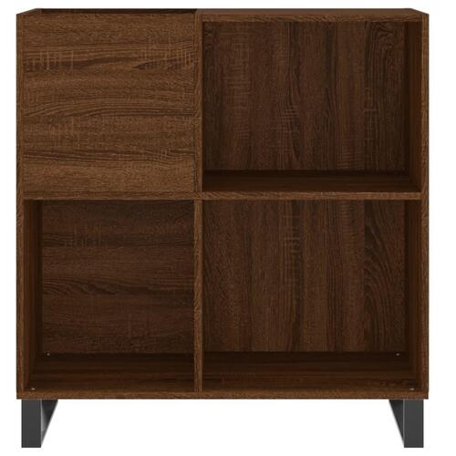 Vinylskab 84,5x38x89 cm konstrueret træ brun egetræsfarve