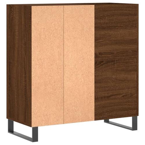 Vinylskab 84,5x38x89 cm konstrueret træ brun egetræsfarve