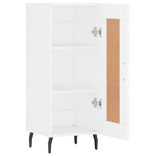 Skænk 34,5x34x90 cm konstrueret træ hvid