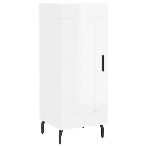 Skænk 34,5x34x90 cm konstrueret træ hvid højglans