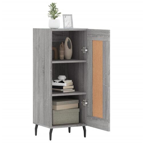 Skænk 34,5x34x90 cm konstrueret træ grå sonoma-eg