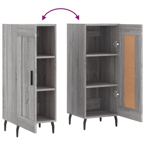 Skænk 34,5x34x90 cm konstrueret træ grå sonoma-eg