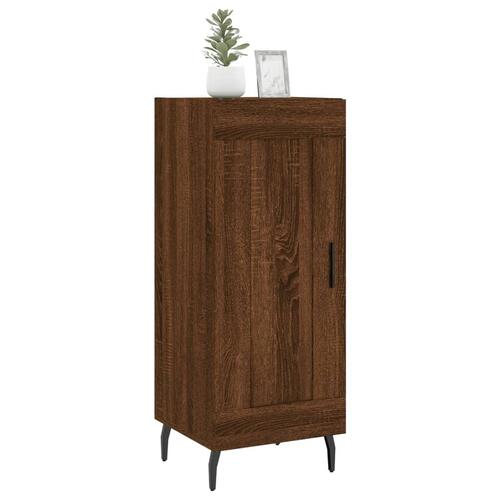 Skænk 34,5x34x90 cm konstrueret træ brun egetræsfarve
