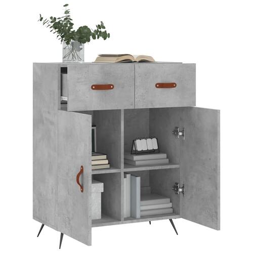 Skænk 69,5x34x90 cm konstrueret træ betongrå