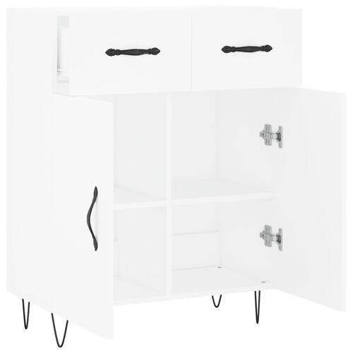 Skænk 69,5x34x90 cm konstrueret træ hvid