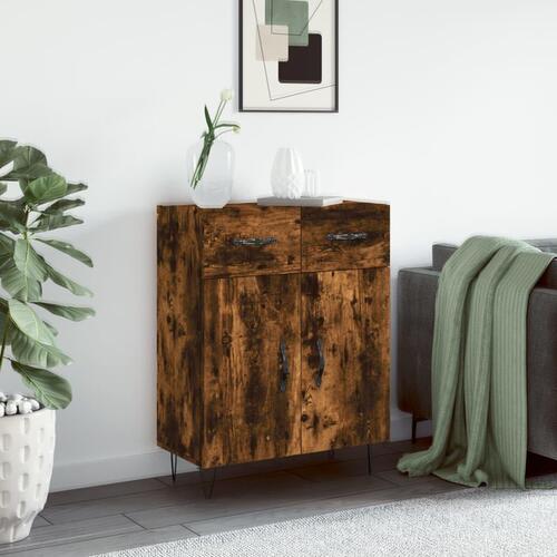 Skænk 69,5x34x90 cm konstrueret træ røget egetræsfarve