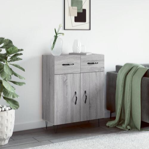 Skænk 69,5x34x90 cm konstrueret træ grå sonoma-eg