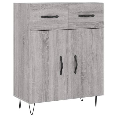 Skænk 69,5x34x90 cm konstrueret træ grå sonoma-eg