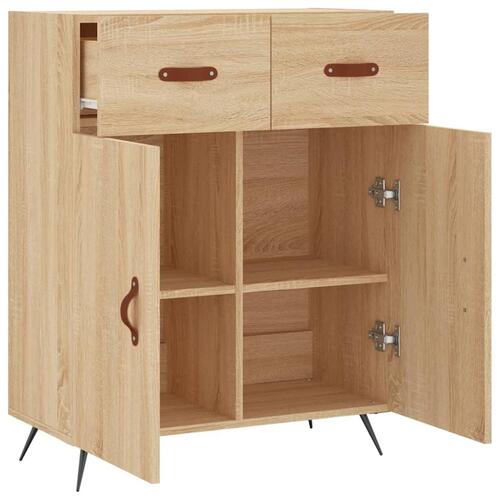 Skænk 69,5x34x90 cm konstrueret træ sonoma-eg