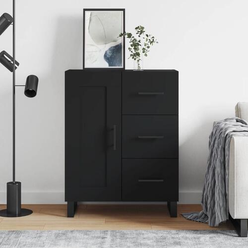 Skænk 69,5x34x90 cm konstrueret træ sort