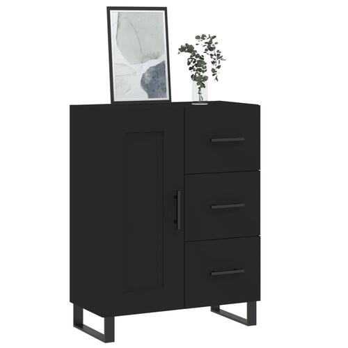 Skænk 69,5x34x90 cm konstrueret træ sort
