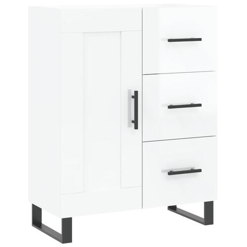 Skænk 69,5x34x90 cm konstrueret træ hvid højglans