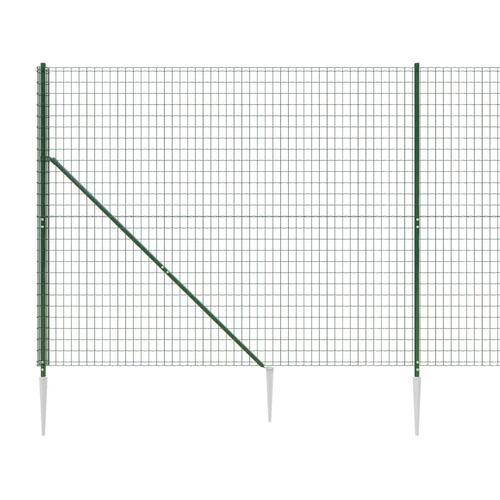 Trådhegn med jordspyd 1,6x10 m grøn