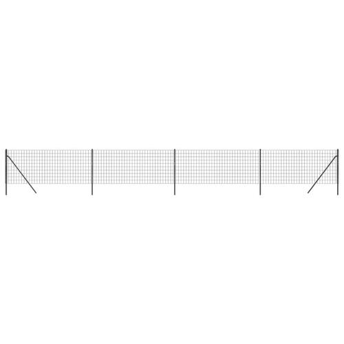 Trådhegn 1x10 m galvaniseret stål antracitgrå