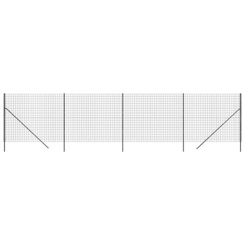 Trådhegn 1,6x10 m galvaniseret stål antracitgrå