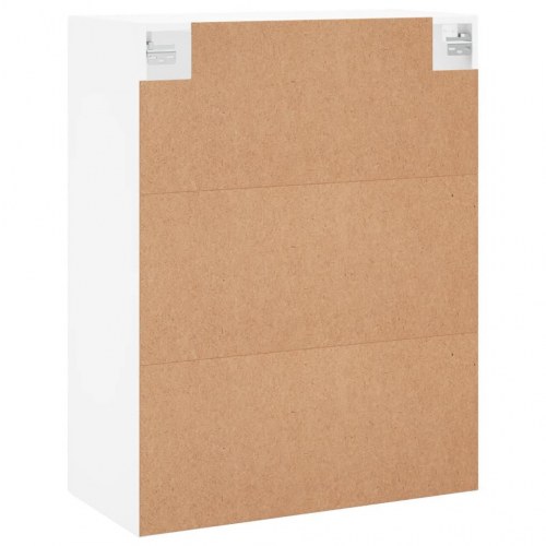 Væghængt skab 69,5×34×90 cm - hvid opbevaring med låger