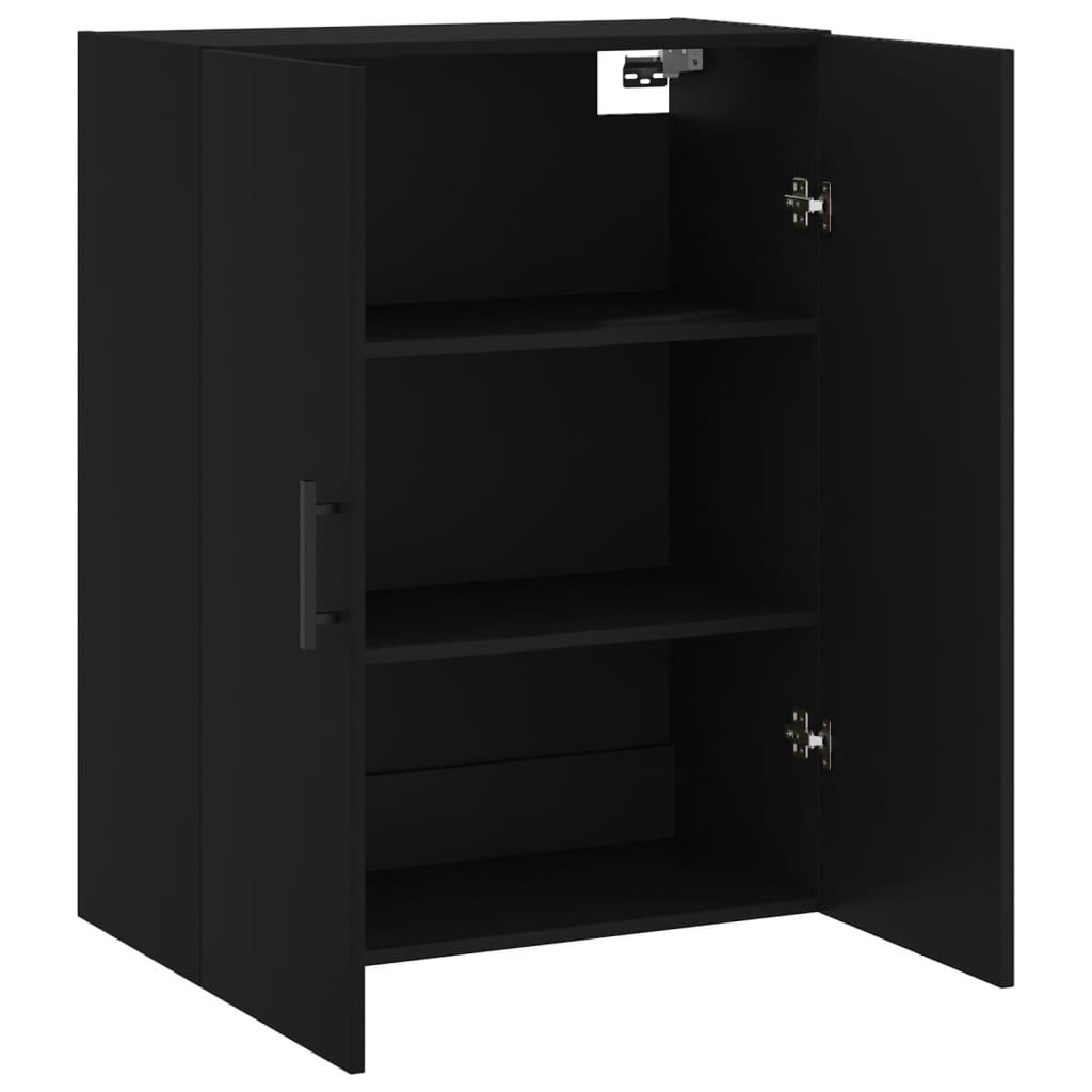 Væghængt skab 69,5x34x90 cm sort