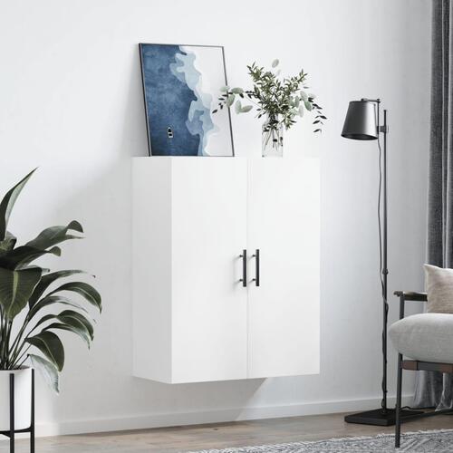 Væghængt skab 69,5x34x90 cm hvid
