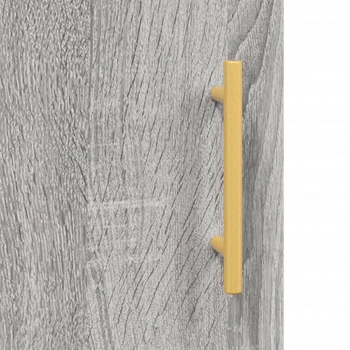 Væghængt skab 69,5×34×90 cm - konstrueret træ, grå sonoma-eg