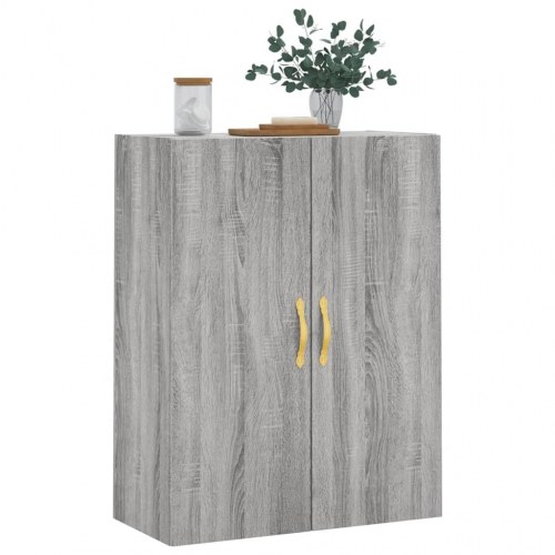 Væghængt skab 69,5×34×90 cm - konstrueret træ, grå sonoma-eg