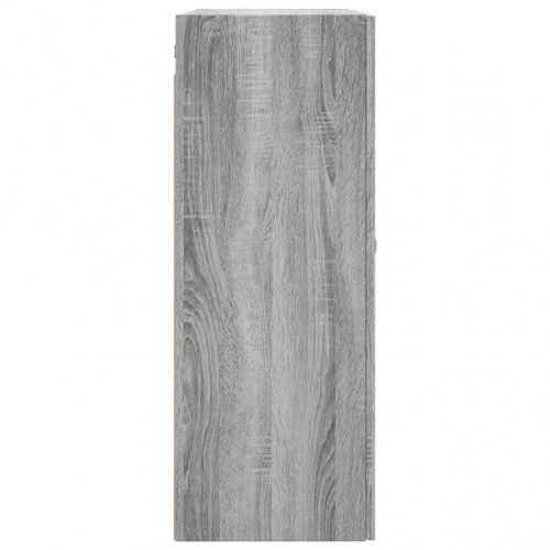 Væghængt skab 69,5×34×90 cm - konstrueret træ, grå sonoma-eg