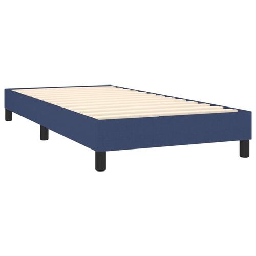 Kontinentalseng med madras 90x200 cm stof blå