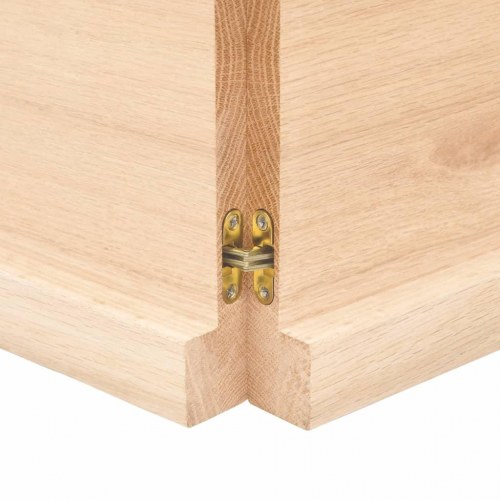Væghylde 160x50x(2-4) cm ubehandlet massivt egetræ