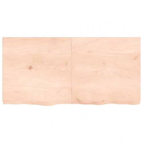 Væghylde 120x60x(2-6) cm ubehandlet massivt egetræ