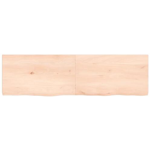 Væghylde 140x40x(2-4) cm ubehandlet massivt egetræ