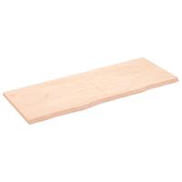 Væghylde 160x60x(2-4) cm ubehandlet massivt egetræ