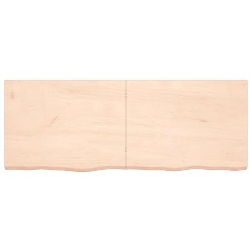 Væghylde 160x60x(2-4) cm ubehandlet massivt egetræ