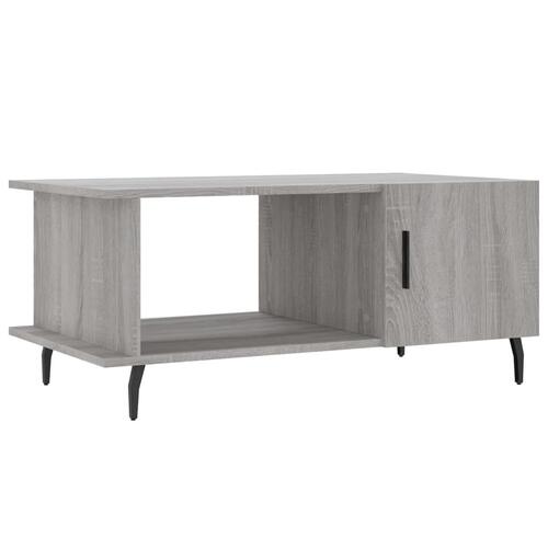 Sofabord 90x50x40 cm konstrueret træ grå sonoma-eg