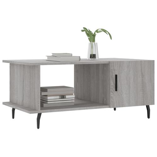 Sofabord 90x50x40 cm konstrueret træ grå sonoma-eg