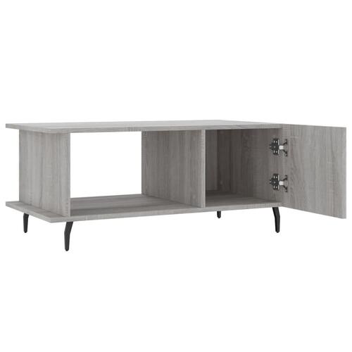 Sofabord 90x50x40 cm konstrueret træ grå sonoma-eg