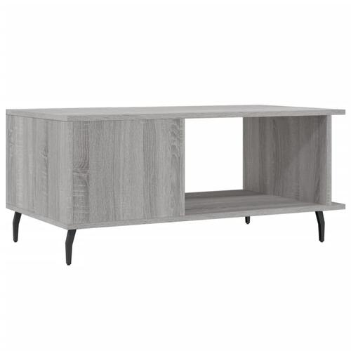 Sofabord 90x50x40 cm konstrueret træ grå sonoma-eg