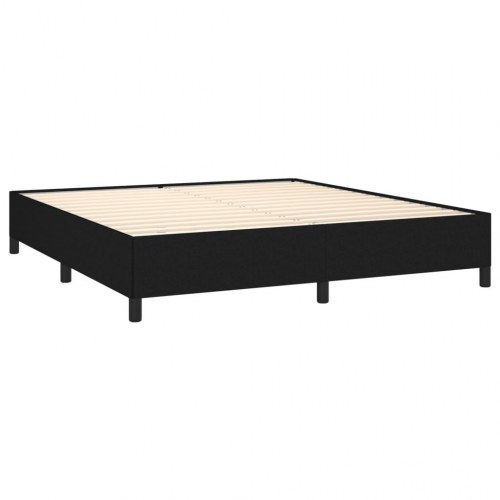 Kontinentalseng med madras 180×200 cm - stof, sort