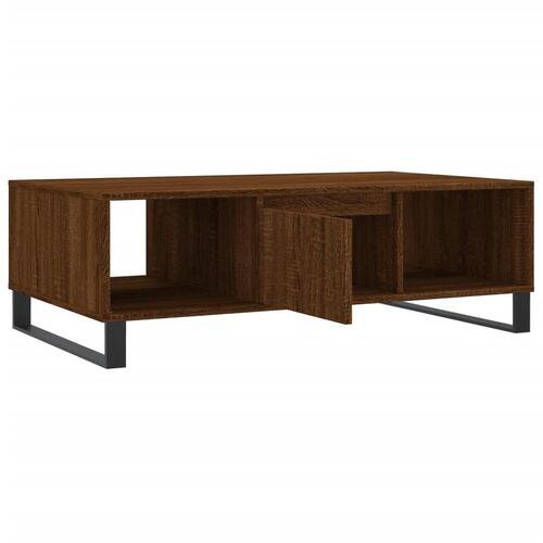 Sofabord 104x60x35 cm konstrueret træ brun egetræsfarve