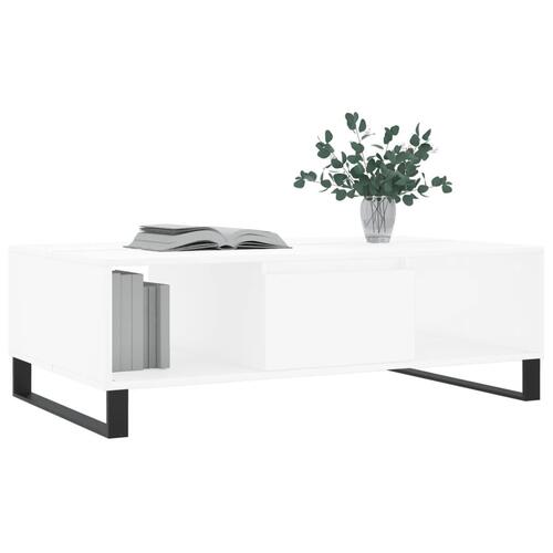 Sofabord 104x60x35 cm konstrueret træ hvid