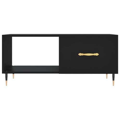 Sofabord 90x50x40 cm konstrueret træ sort