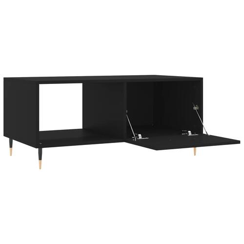 Sofabord 90x50x40 cm konstrueret træ sort