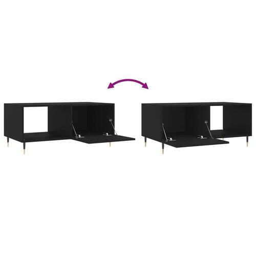 Sofabord 90x50x40 cm konstrueret træ sort