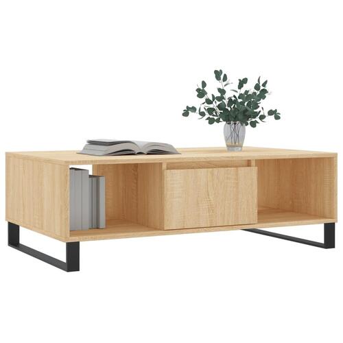 Sofabord 104x60x35 cm konstrueret træ sonoma-eg