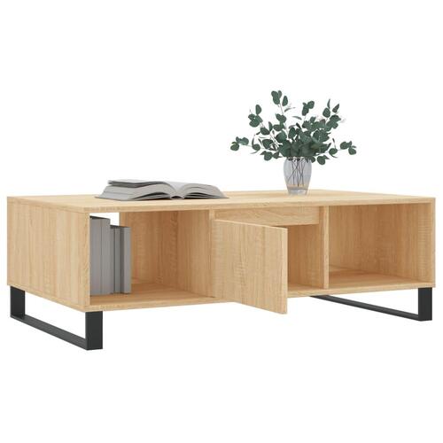 Sofabord 104x60x35 cm konstrueret træ sonoma-eg